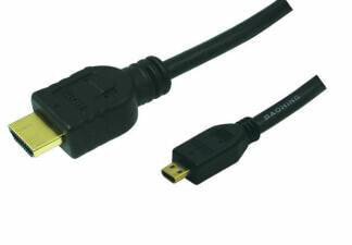 Переходник HDMI к HDMI Micro - M/M - 1 м - HDMI Type A (Стандартный) - HDMI Type D (Micro) - Черный - LogiLink