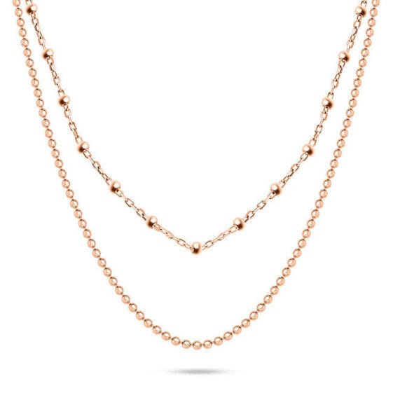 Fashion double bronze necklace NCL103R