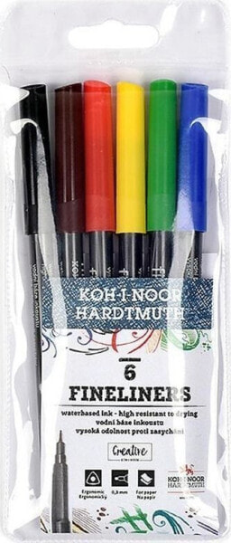 Ручки Koh-I-Noor Cienkopisy 6 красок