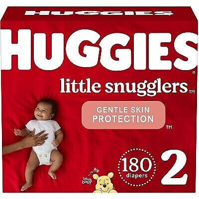 Huggies Little Snugglers Diapers - Size 2 - 180ct