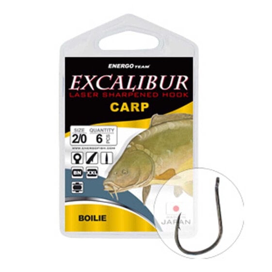 Крючок рыболовный Excalibur Boilie Single Eyed Hook