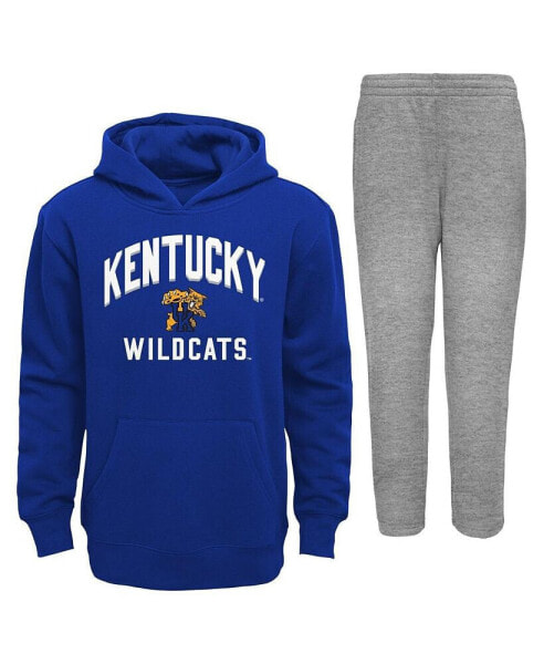 Toddler Boys and Girls Royal, Gray Kentucky Wildcats Play-By-Play Pullover Fleece Hoodie and Pants Set