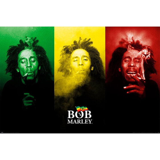 Постер Bob Marley Tricolor Pyramid для дома, интерьера - картины, постеры, гобелены, панно