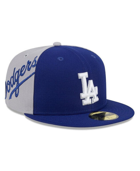 Men's Royal/Gray Los Angeles Dodgers Gameday Sideswipe 59fifty Fitted Hat