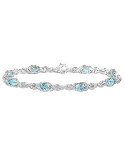 Браслет Macy's Blue Topaz в серебре