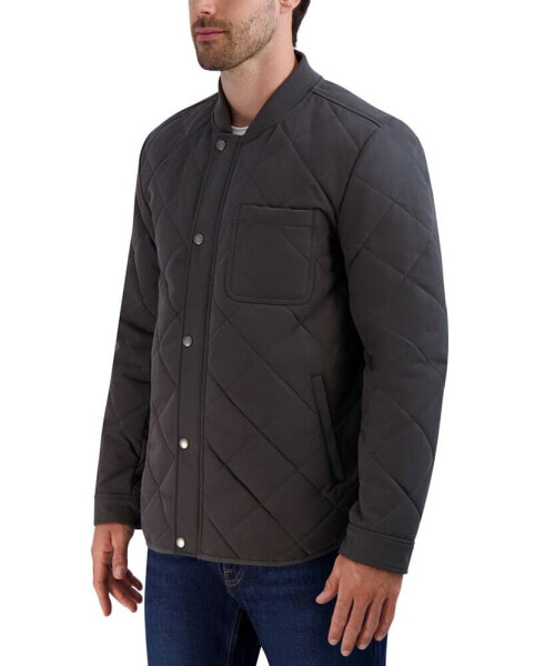 Men's Diamond Quilted Rain Jacket