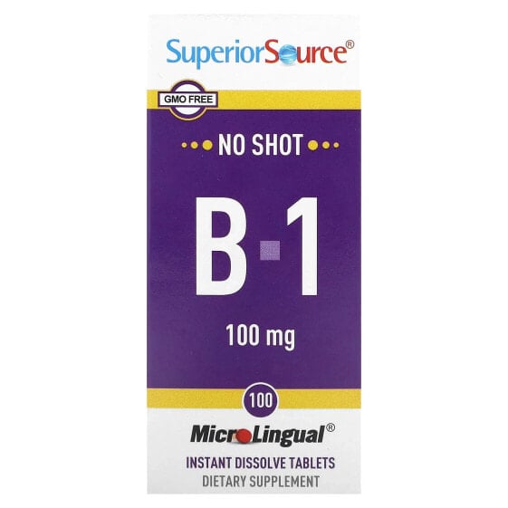 Витамины группы B Superior Source B-1, 100 мг, 100 таблеток для мгновенного растворения