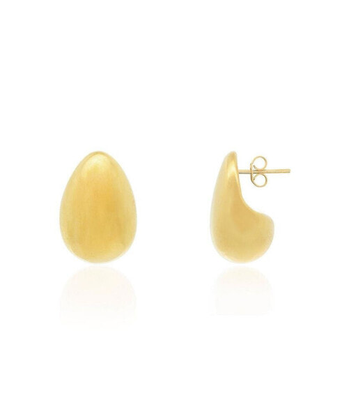 Chubby Gold Teardrop Earrings 14K Gold