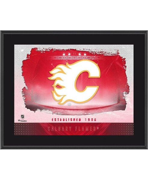 Calgary Flames 10.5'' x 13'' x 1'' Sublimated Horizontal Logo Team Plaque