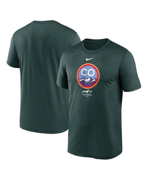 Men's Green Colorado Rockies City Connect Logo T-shirt