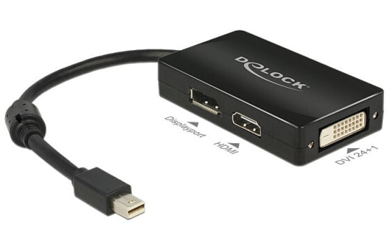 Delock 0.16m DisplayPort/Displayport + HDMI + DVI - 0.16 m - Mini DisplayPort - DisplayPort + DVI + HDMI - Male - Female - 1920 x 1200 pixels