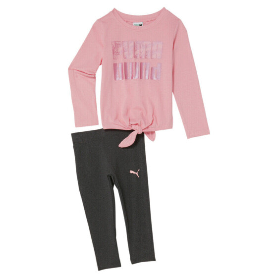 Puma 2Pc Graphic Crew Neck Long Sleeve T-Shirt & Leggings Toddler Girls Size 2T