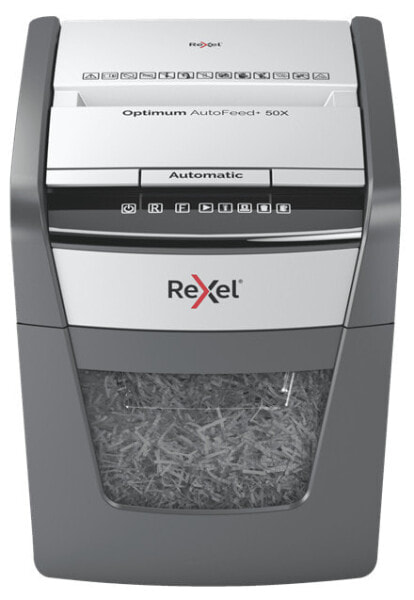 Автоматический шредер Rexel Optimum AutoFeed+ 50X - Cross shredding - 22 cm - 4 x 28 mm - 20 L - 55 dB - Touch