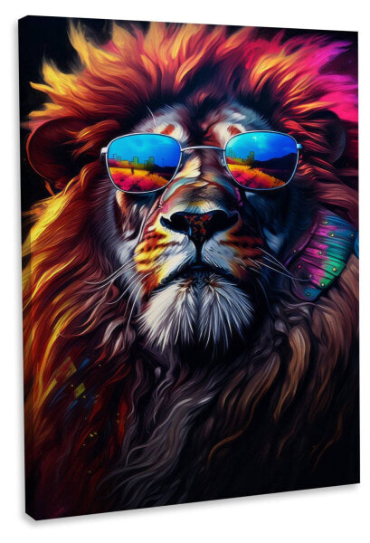 Leinwandbild Lion Cool