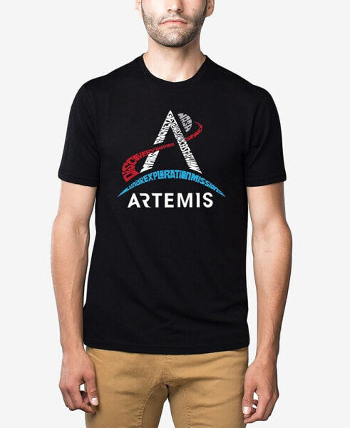 Men's NASA Artemis Logo Premium Blend Word Art T-shirt