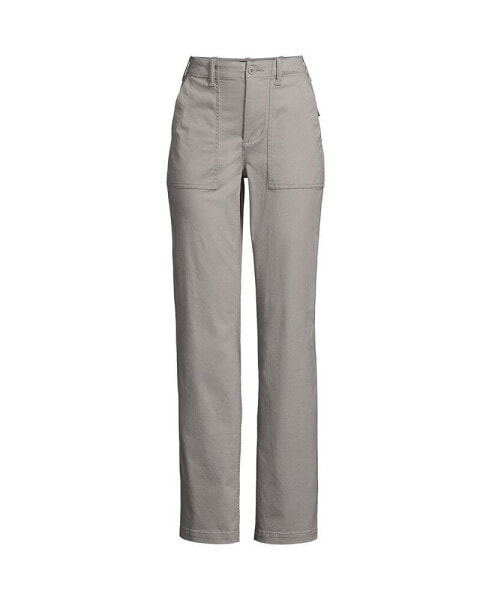 Women's High Rise Chino Utility Straight Leg Pants