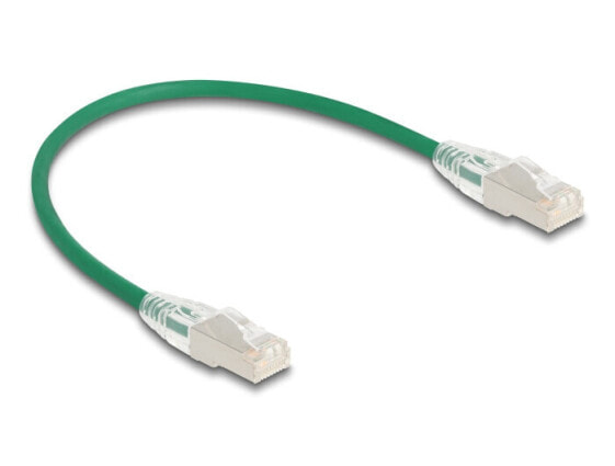 Delock 80363 - Patchkabel Cat.6a U/FTP Slim 0.3 m grün - Network - CAT 6a