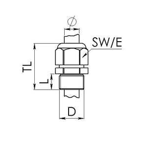 Разъем и переходник для компьютерной техники WISKA SKV 16 BK - Черный - EPDM - Полиамид - 50 шт. - Прямой - PG16 - 1,1 см.
