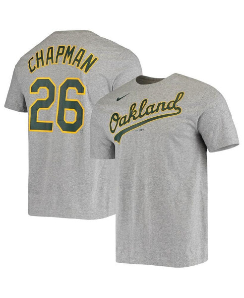 Men's Matt Chapman Gray Oakland Athletics Name and Number T-shirt