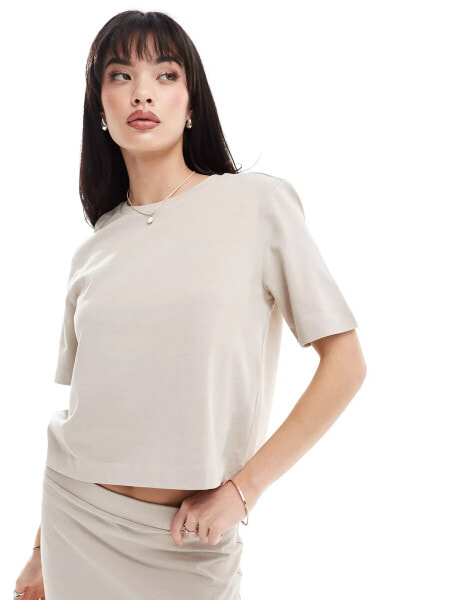 ONLY boxy jersey top co-ord in stone