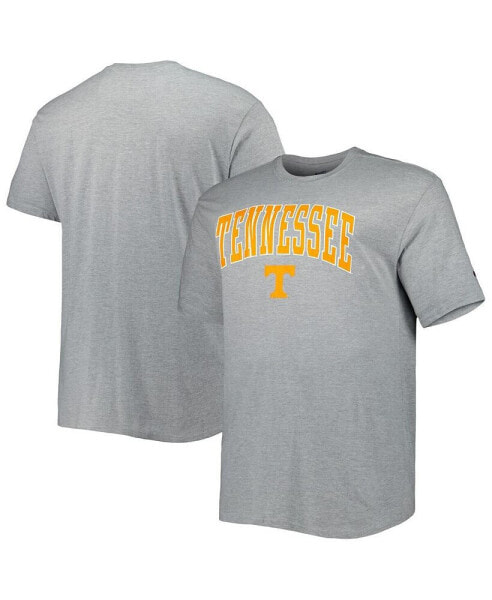 Men's Heathered Gray Tennessee Volunteers Big and Tall Team Arch Over Wordmark T-shirt
