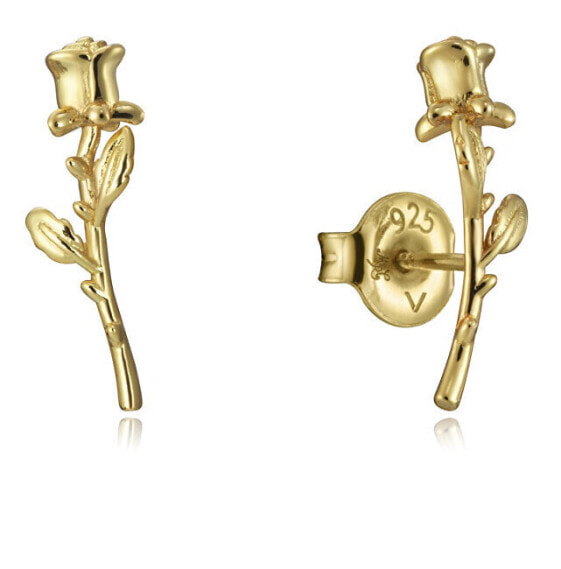 Charming gold-plated earrings Rose Trend 13004E100-30