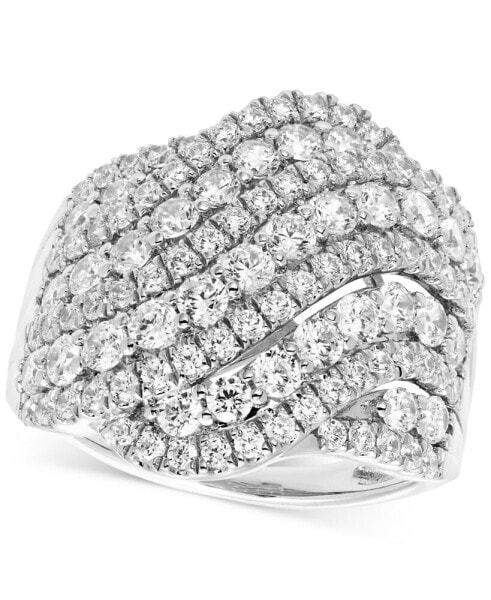 Кольцо Macy's Swirl Cluster 14k White Gold Diamond (2 ct. t.w.)