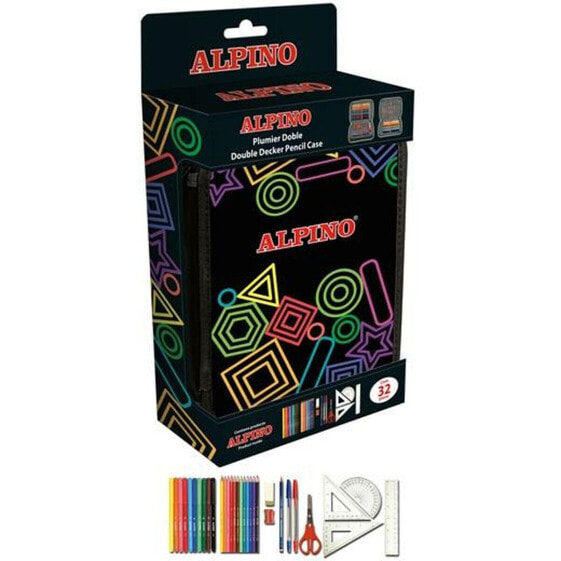 Пенал для детей Alpino Разноцветный (32 Предмета)