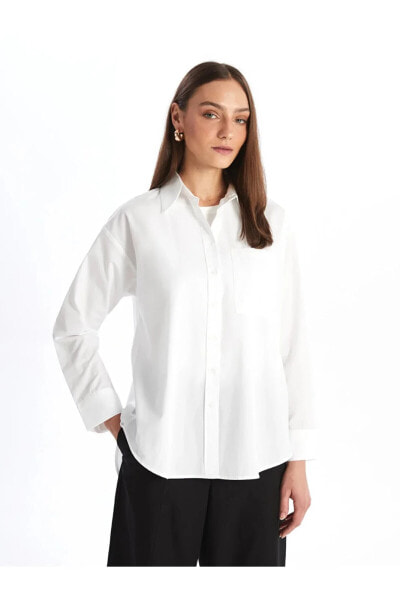 LCW Modest Düz Oversize Kadın Gömlek Tunik
