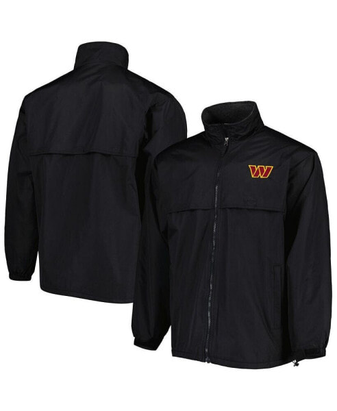 Men's Black Washington Commanders Triumph Fleece Full-Zip Jacket