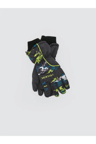 Перчатки для мальчиков LC WAIKIKI с принтом камуфляж - Зимние