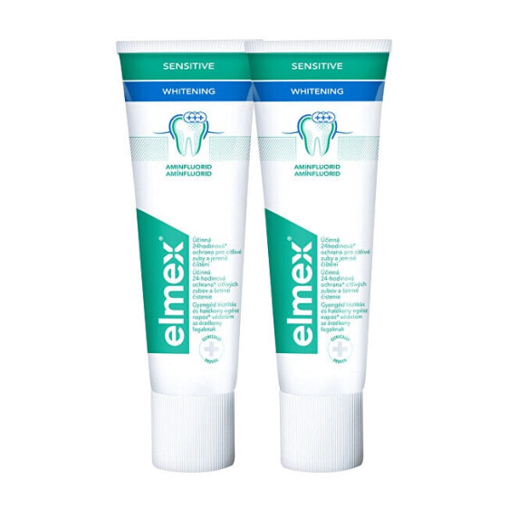 Зубная паста для чувствительных зубов ELMEX Sensitiv Whitening Duopack 2x75 мл