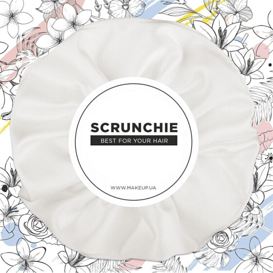 Scrunchie-Haargummi Satin Classic milchfarben