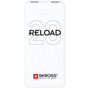 Powerbank SKROSS Reload 20 - White - Rectangle - IP20 - Lithium - 20000 mAh - USB