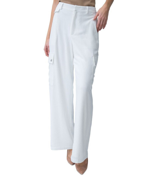 Women's Mid-Rise Wide-Leg Cargo Pants