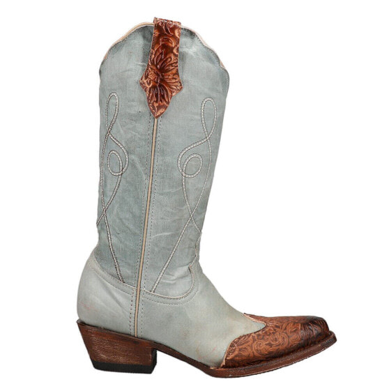 Ferrini Madison Embroidery Snip Toe Cowboy Womens Blue Casual Boots 81861-26