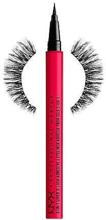 NYX Professional Makeup Feathery Flirt Lash Kit (Eyeliner 1ml + Wimpern)