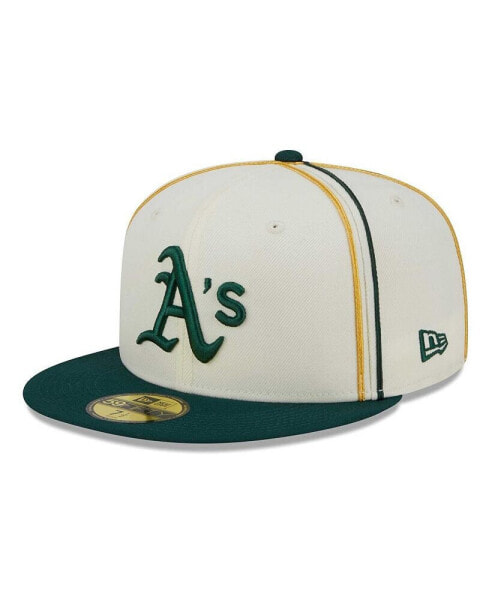 Men's Cream, Green Oakland Athletics Chrome Sutash 59FIFTY Fitted Hat