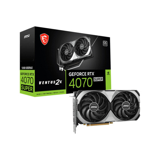 Графическая карта MSI RTX 4070 SUPER 12G VENTUS 2X OC RTX 4070 SUPER 12 GB GDDR6X