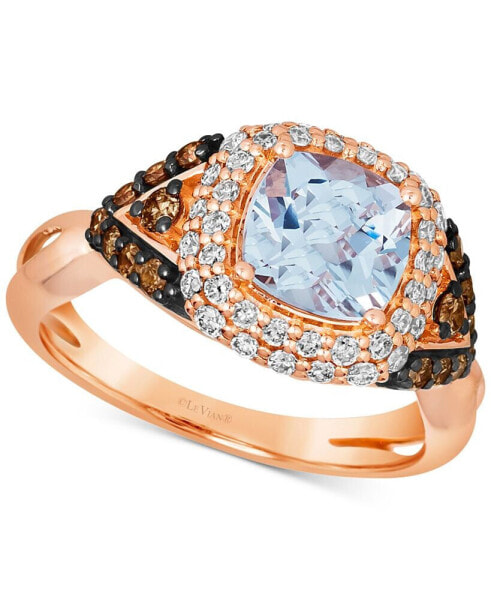 Кольцо Le Vian Blue Aquamarine & Diamond Rose Gold.