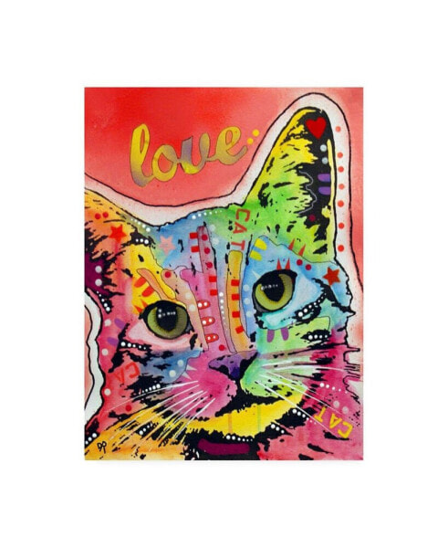 Dean Russo Tilt Cat Love Canvas Art - 37" x 49"