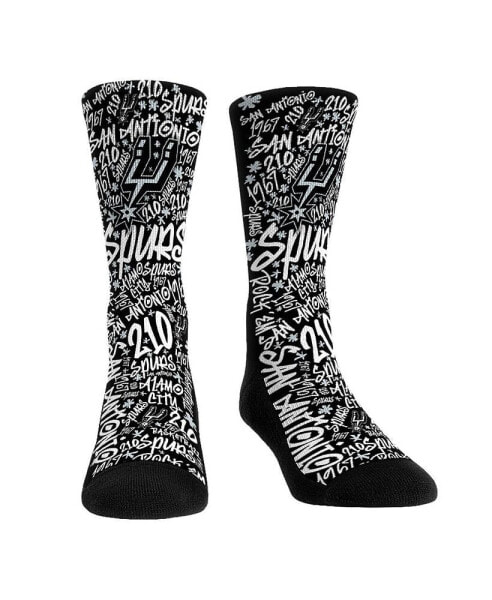 Men's and Women's Socks San Antonio Spurs Graffiti Crew Socks