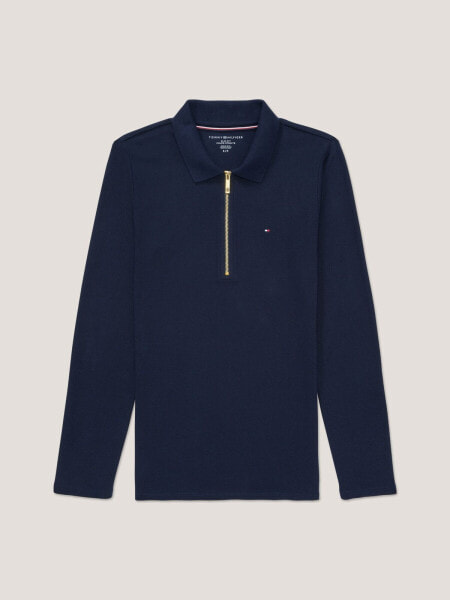 Solid Zip Polo