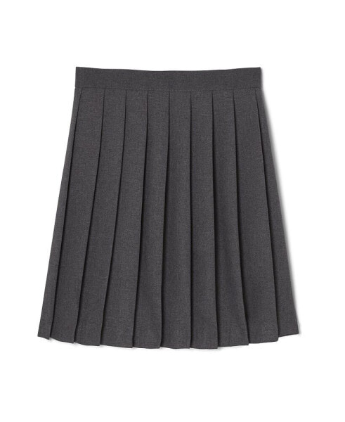 Little Girls Adjustable Waist Mid-Length Pleated Skirt