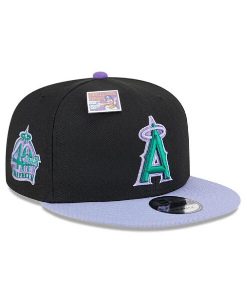 Men's Black/Purple Los Angeles Angels Grape Big League Chew Flavor Pack 9FIFTY Snapback Hat