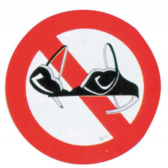 ERREGRAFICA No Bra On Board Adhesive Sign