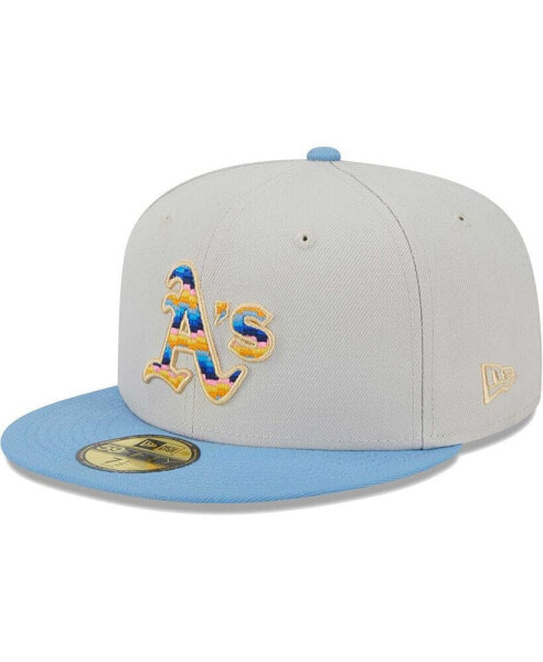 Men's Natural Oakland Athletics Beach Front 59FIFTY Fitted Hat