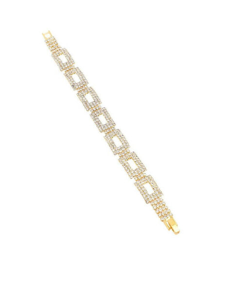 Women's Geometric Tennis Bracelet