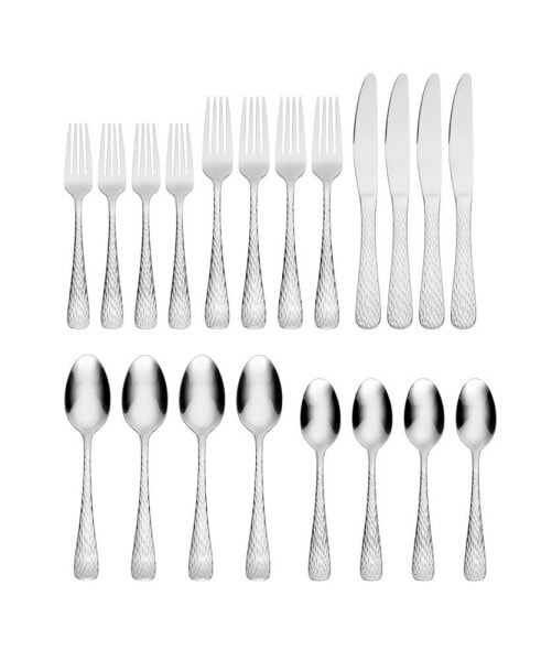Melody Hammered 20 Piece Set, Service for 4