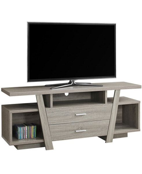 Тумба Monarch Specialties 60"L Tv Stand With 2 Drawers Dark Taupe